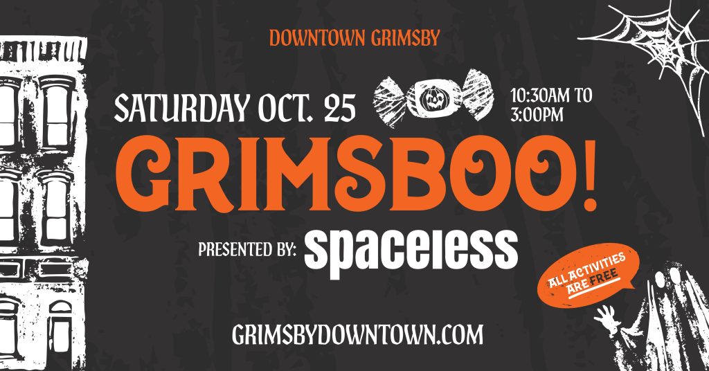 GrimsBOO, Downtown Grimsby's 2025 Halloween Event Banner